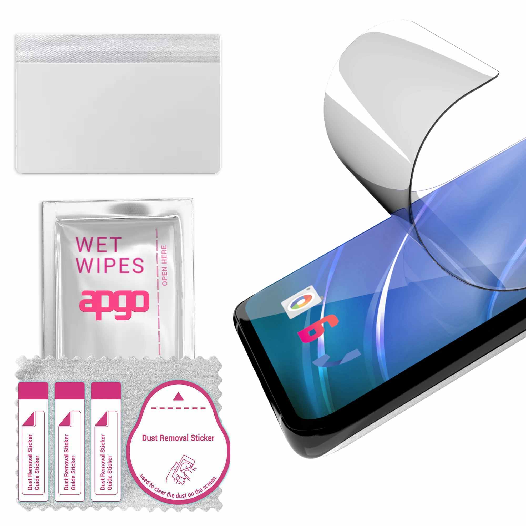 3x apgo Ultra-Clear Hybrid sticla protectoare compatibila cu Apple iPhone 12, sticla nano flexibila, inlocuire excelenta pentru sticla temperata, rezistenta la zgarieturi