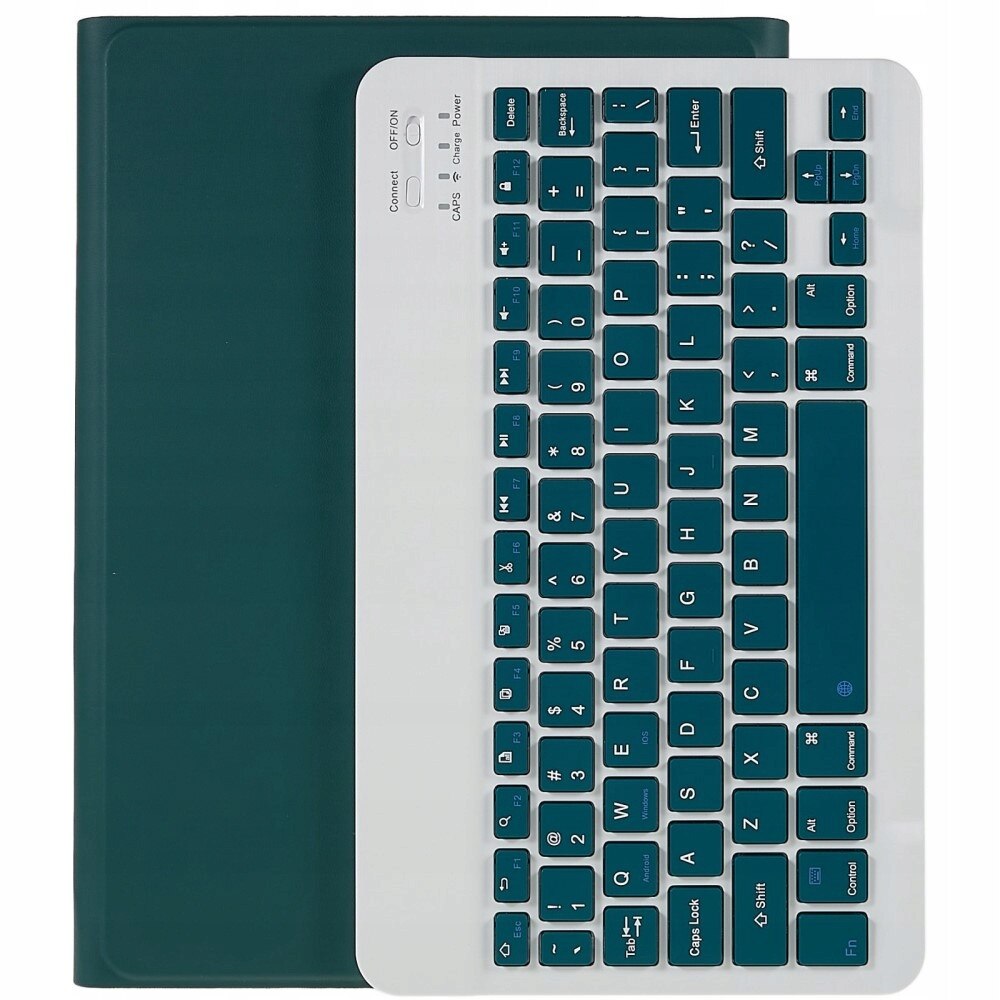 Etui Keyboard Cover pentru Samsung Galaxy Tab S7/S8, verde inchis, cu tastatura Bluetooth, suport pentru stylus