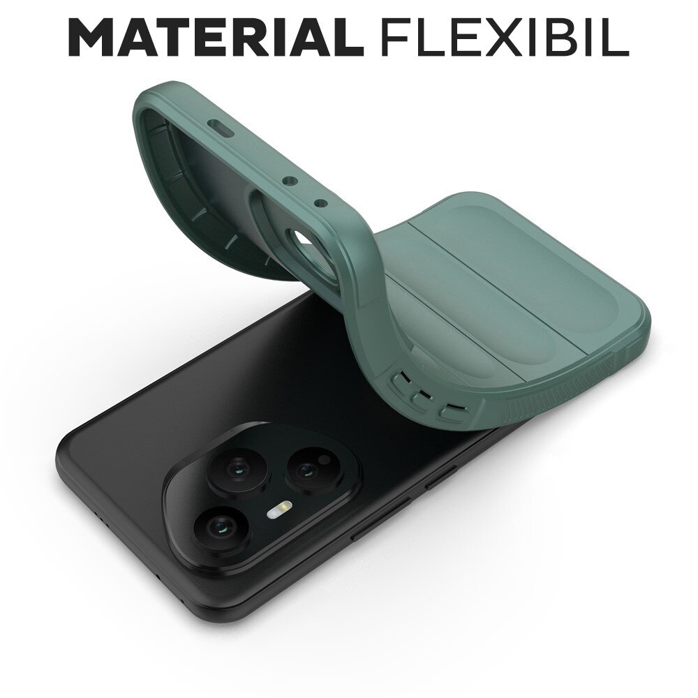 Husa pentru Honor 400 Pro DaDen® Magic Shield, Antisoc, Interior microfibra, TPU, Verde