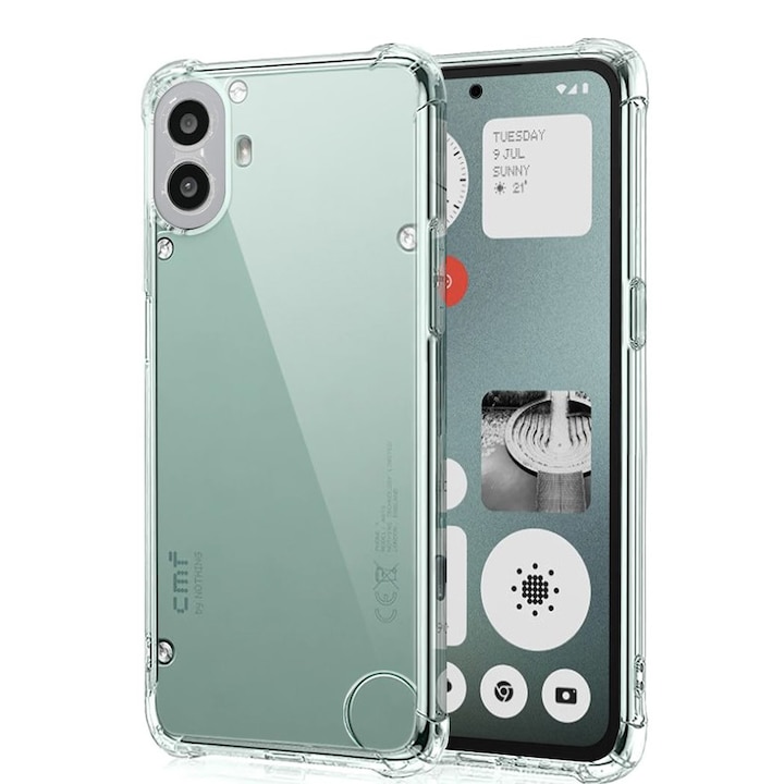 Husa antisoc pentru Nothing CMF Phone 1, Accesorio Shockproof Silicone, Transparent