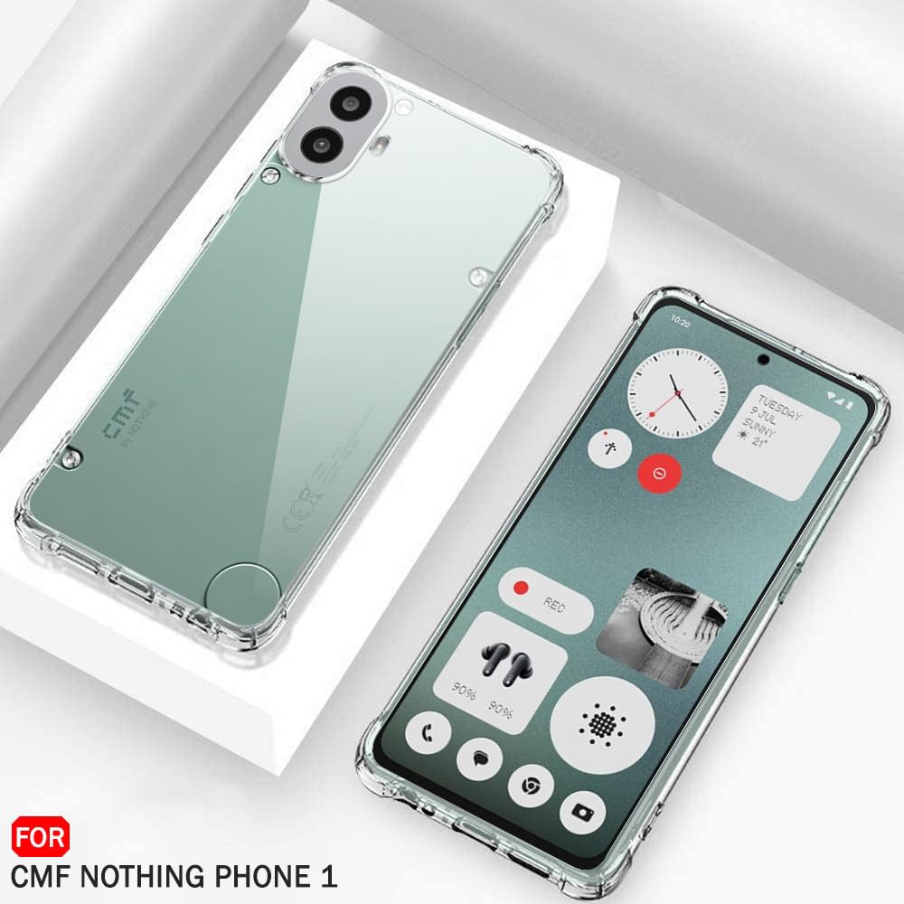 Husa antisoc pentru Nothing CMF Phone 1, Accesorio Shockproof Silicone, Transparent