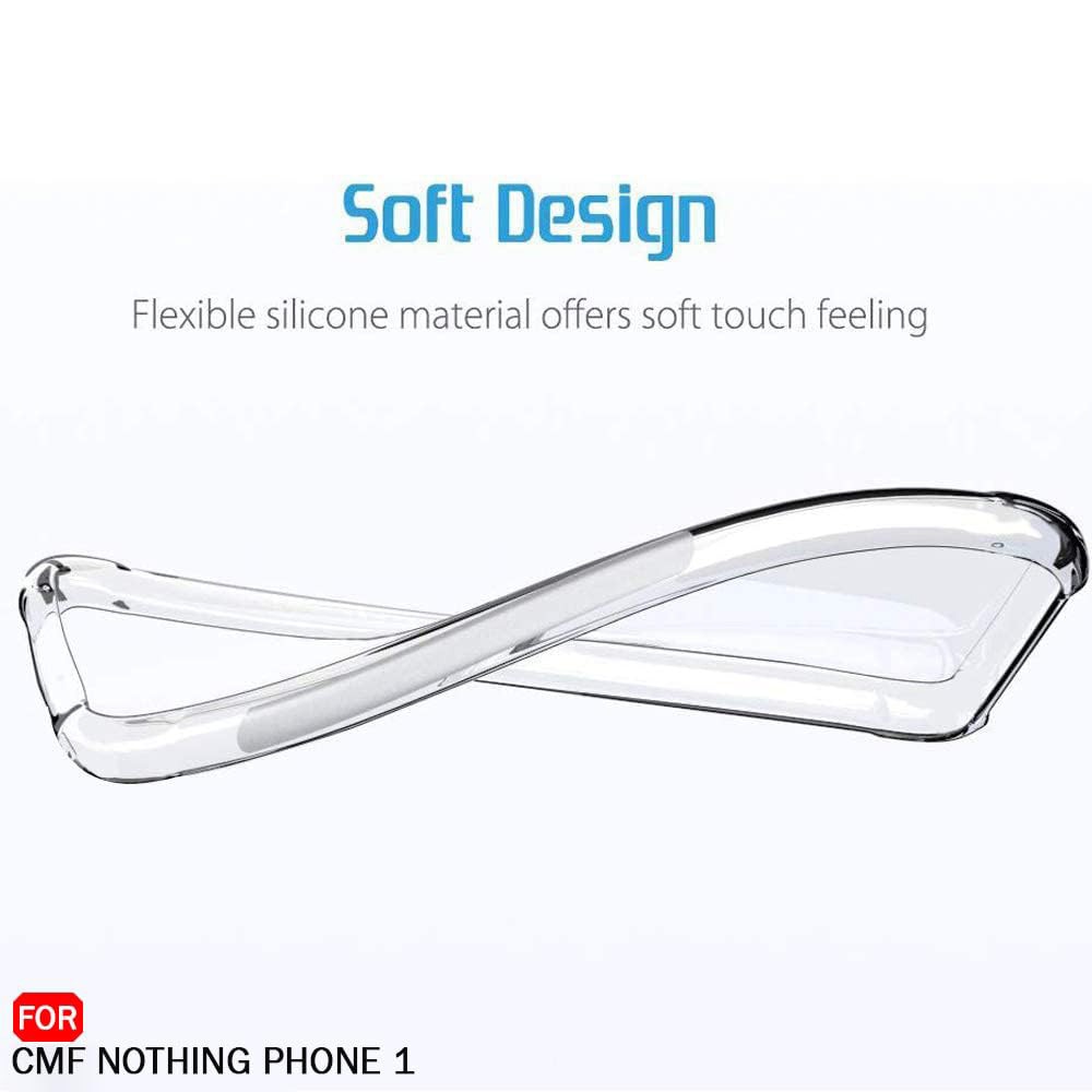 Husa antisoc pentru Nothing CMF Phone 1, Accesorio Shockproof Silicone, Transparent