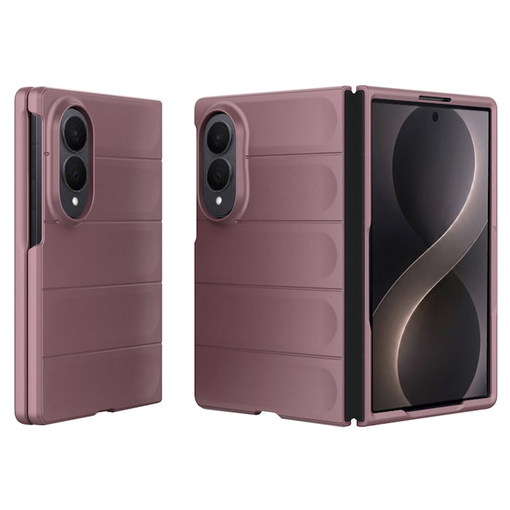 Husa pentru Samsung Galaxy Z Fold8 Liquid Silicone, Microfibre Lining, Non-Slip Airbag Design, mov