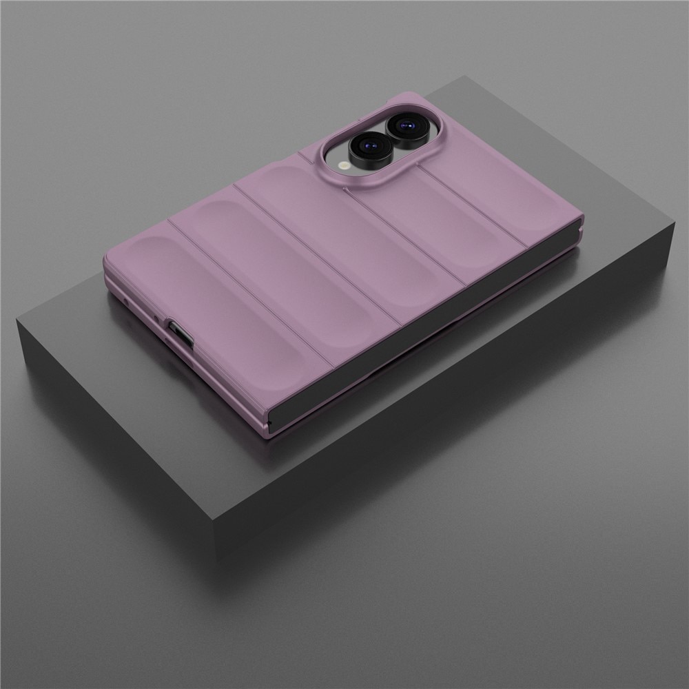 Husa pentru Samsung Galaxy Z Fold8 Liquid Silicone, Microfibre Lining, Non-Slip Airbag Design, mov
