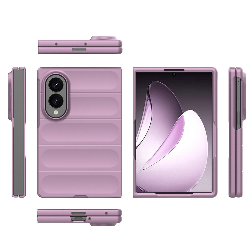 Husa pentru Samsung Galaxy Z Fold8 Liquid Silicone, Microfibre Lining, Non-Slip Airbag Design, mov