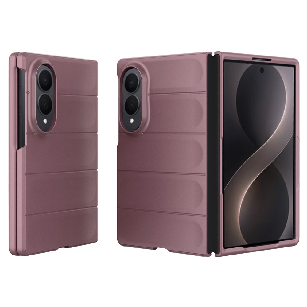 Husa pentru Samsung Galaxy Z Fold8 Liquid Silicone, Microfibre Lining, Non-Slip Airbag Design, mov