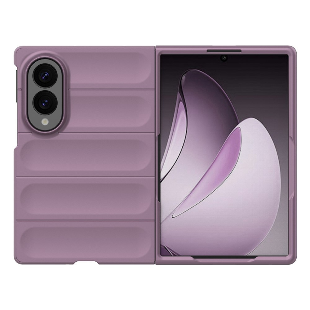 Husa pentru Samsung Galaxy Z Fold8 Liquid Silicone, Microfibre Lining, Non-Slip Airbag Design, mov