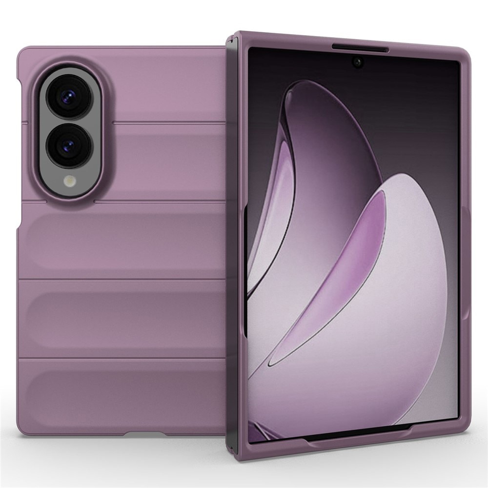 Husa pentru Samsung Galaxy Z Fold8 Liquid Silicone, Microfibre Lining, Non-Slip Airbag Design, mov