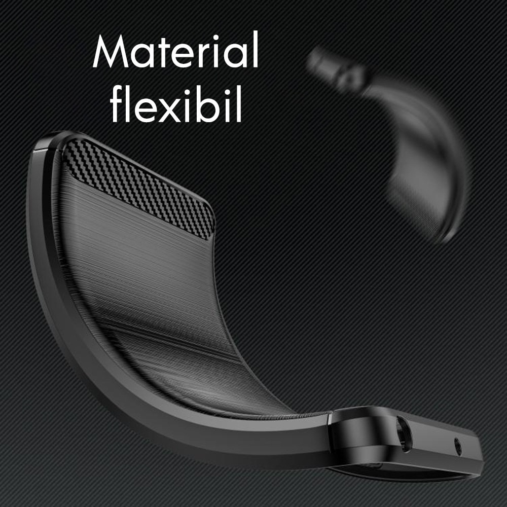 Husa pentru Oppo A6 4G Daden Carbon Flexibila Antisoc, Hybrid Antisoc, Albastru