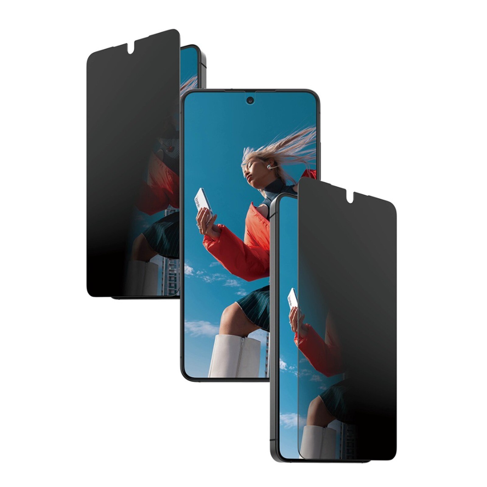 Folie sticla securizata Privacy SAFE by PanzerGlass Ultra-Wide Fit FastFit compatibila cu Samsung Galaxy S26, Negru