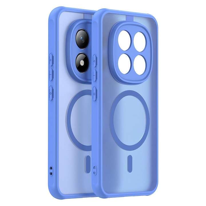 Husa pentru Xiaomi Redmi Note 15 Pro Plus 5G / Poco M8 Pro 5G Daden® HaloFrost II, MagSafe, Antisoc, Incarcare wireless, Calitate Premium, Albastru deschis