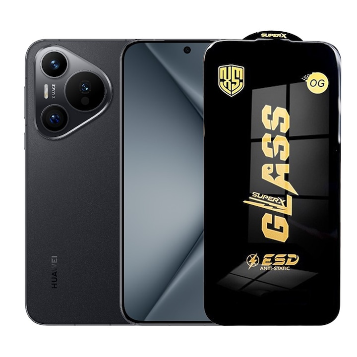 Folie de Protectie pentru Huawei Pura 70, Southern Sky, Sticla Securizata ESD, Margini Negre, Rezist