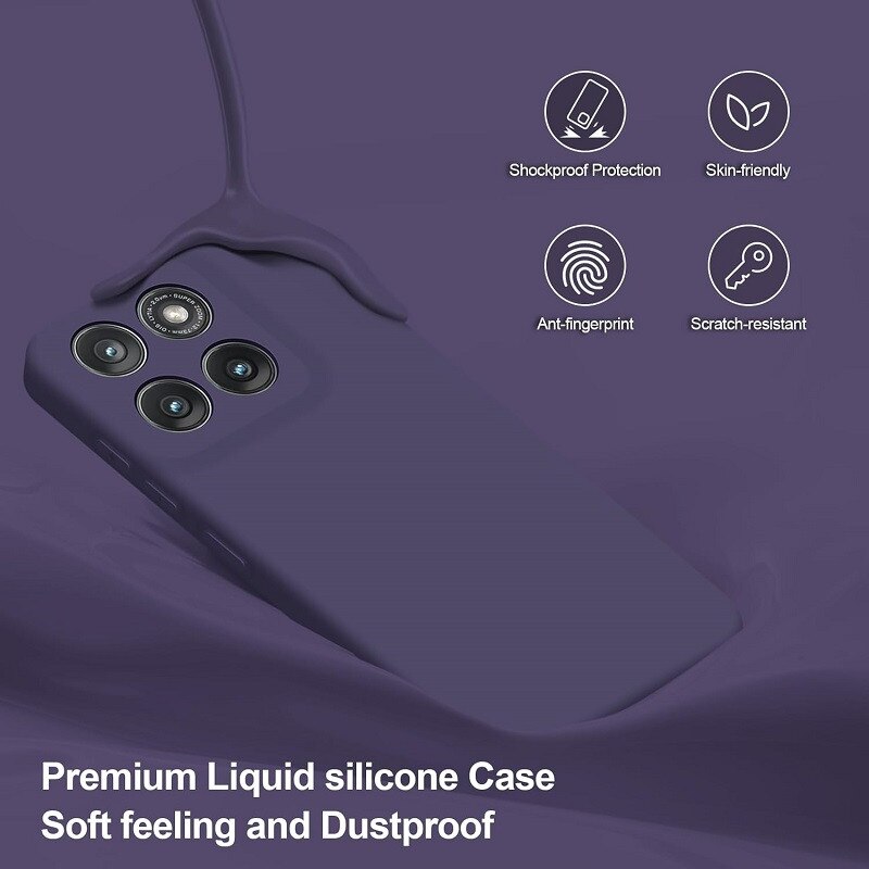 Carcasa compatibil cu Motorola Moto Edge 70 Fusion, silicon, ultra subtire, rezistenta la socuri, Violet inchis