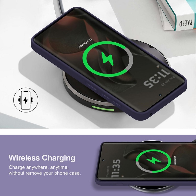 Carcasa compatibil cu Motorola Moto Edge 70 Fusion, silicon, ultra subtire, rezistenta la socuri, Violet inchis