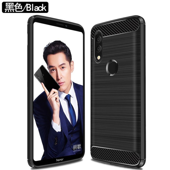 Husa Protectie, Flippy, compatibila cu Honor 90 Lite/X50i, TPU Carbon, Negru