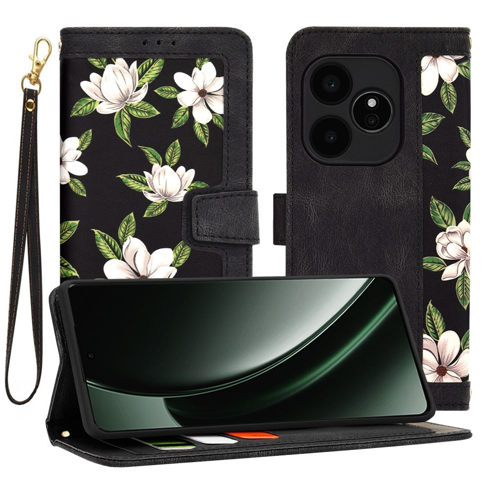 Husa pentru Realme GT 6 / GT 6T - Techsuit FlipCraft - Flowers of the Dawn