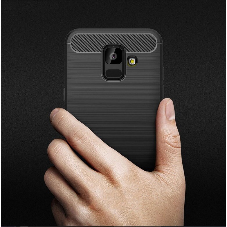 Husa de silicon CARBON pentru SAMSUNG A600 GALAXY A6 (2018) neagra