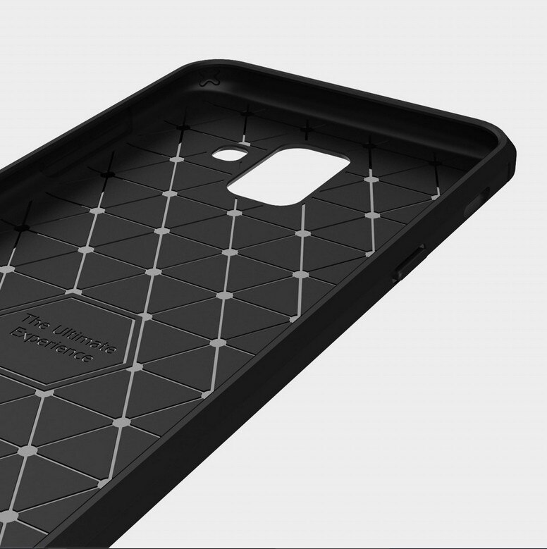 Husa de silicon CARBON pentru SAMSUNG A600 GALAXY A6 (2018) neagra