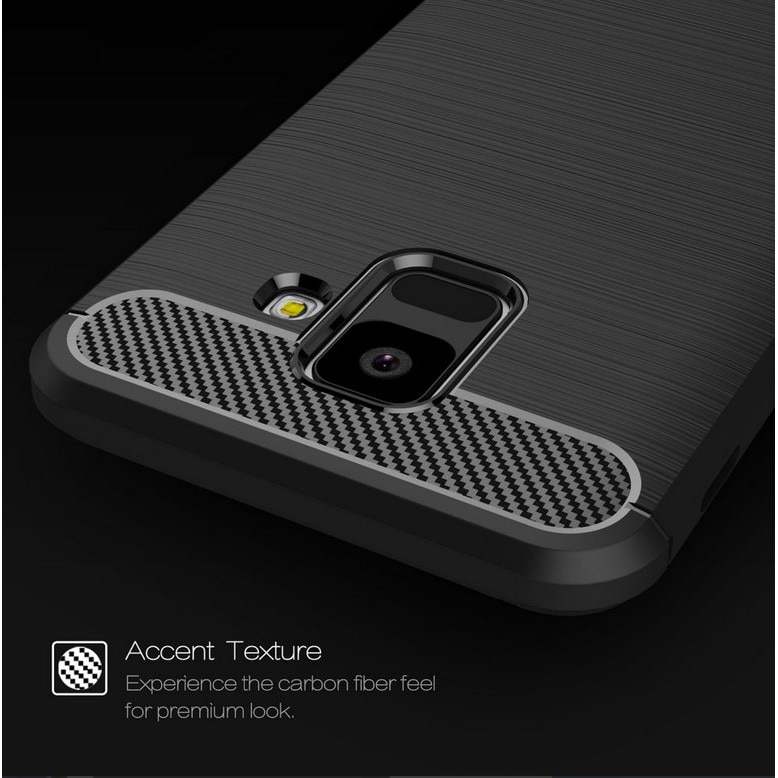 Husa de silicon CARBON pentru SAMSUNG A600 GALAXY A6 (2018) neagra