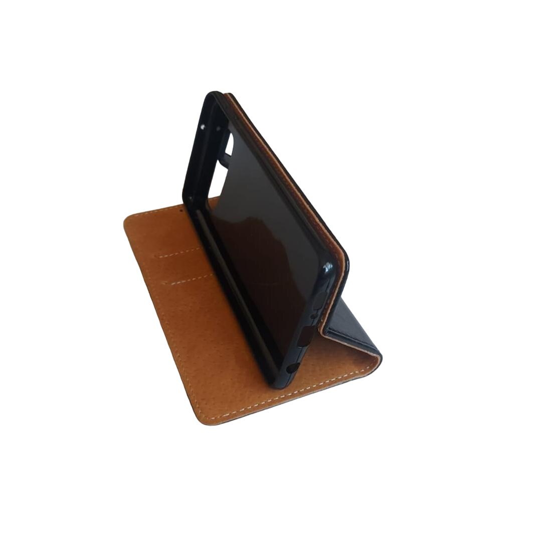 Husa flip Diary Flexy piele naturala neagra pentru SAMSUNG GALAXY S10