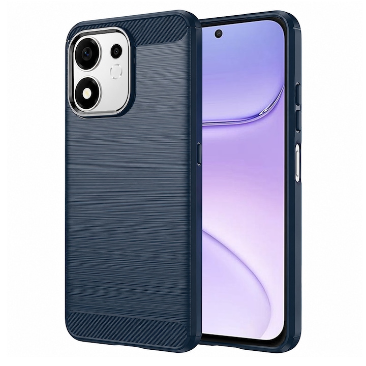 Husa pentru Honor 600 Smart - Techsuit Carbon Silicone - Blue