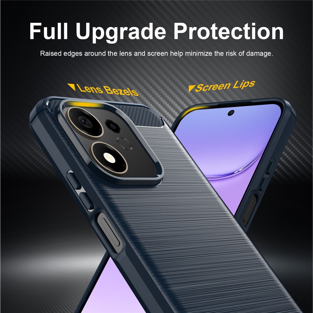 Husa pentru Honor 600 Smart - Techsuit Carbon Silicone - Blue