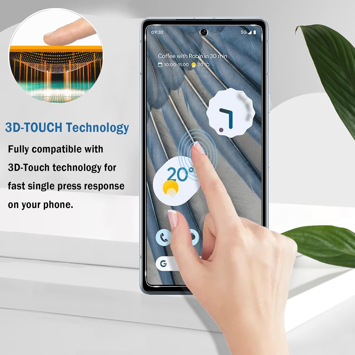 Set 2 Folii de Protectie Natbok din Sticla Temperata pentru Google Pixel 7A, Ultra-Clare, 9H, Anti-Zgarieturi si Anti-Amprente, 7VOZ