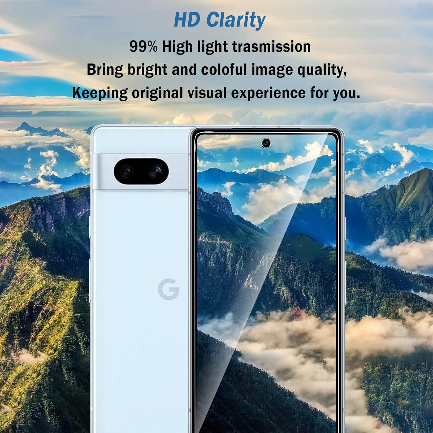 Set 2 Folii de Protectie Natbok din Sticla Temperata pentru Google Pixel 7A, Ultra-Clare, 9H, Anti-Zgarieturi si Anti-Amprente, 7VOZ