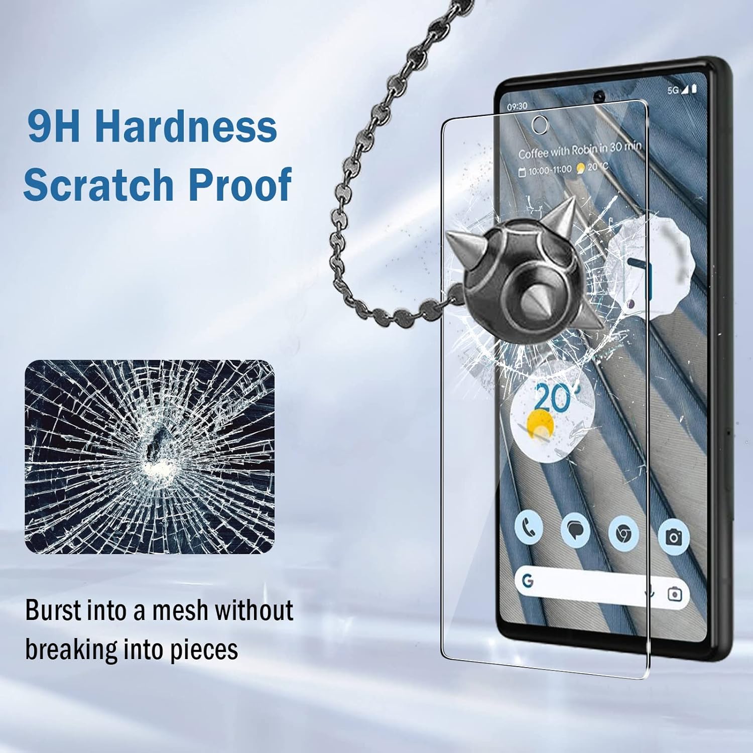 Set 2 Folii de Protectie Natbok din Sticla Temperata pentru Google Pixel 7A, Ultra-Clare, 9H, Anti-Zgarieturi si Anti-Amprente, 7VOZ