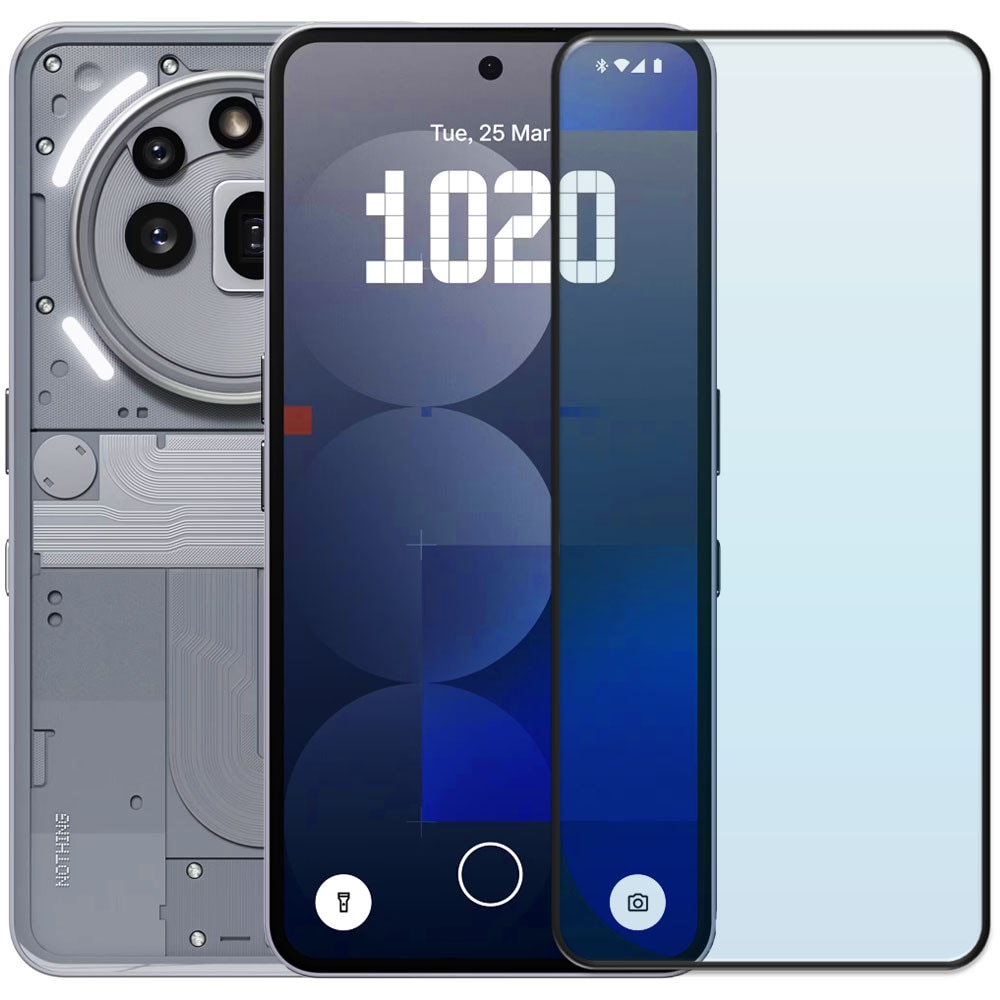 Folie din sticla securizata pentru Nothing Phone (3a) Pro, HAMSTERBOX Glass Shield, Protectie completa ecran, Full face, Aplicare rapida, Case Friendly, Transparenta