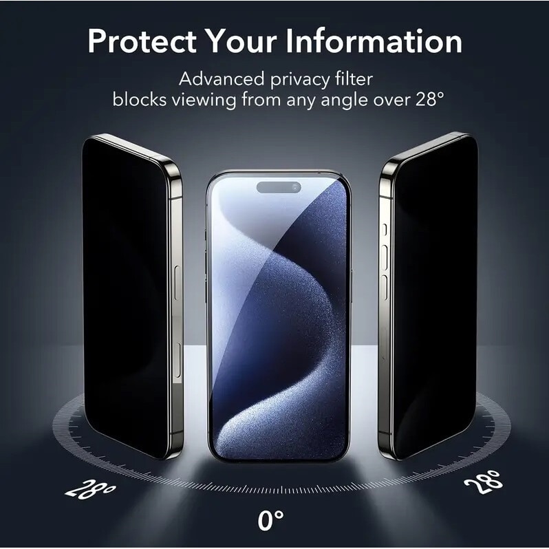 Folie de protectie ecran Privacy Hydrogel din silicon, TPU, compatibila cu iPhone 16 Pro Max, Perfect fit, acopera tot ecranul, ISAG