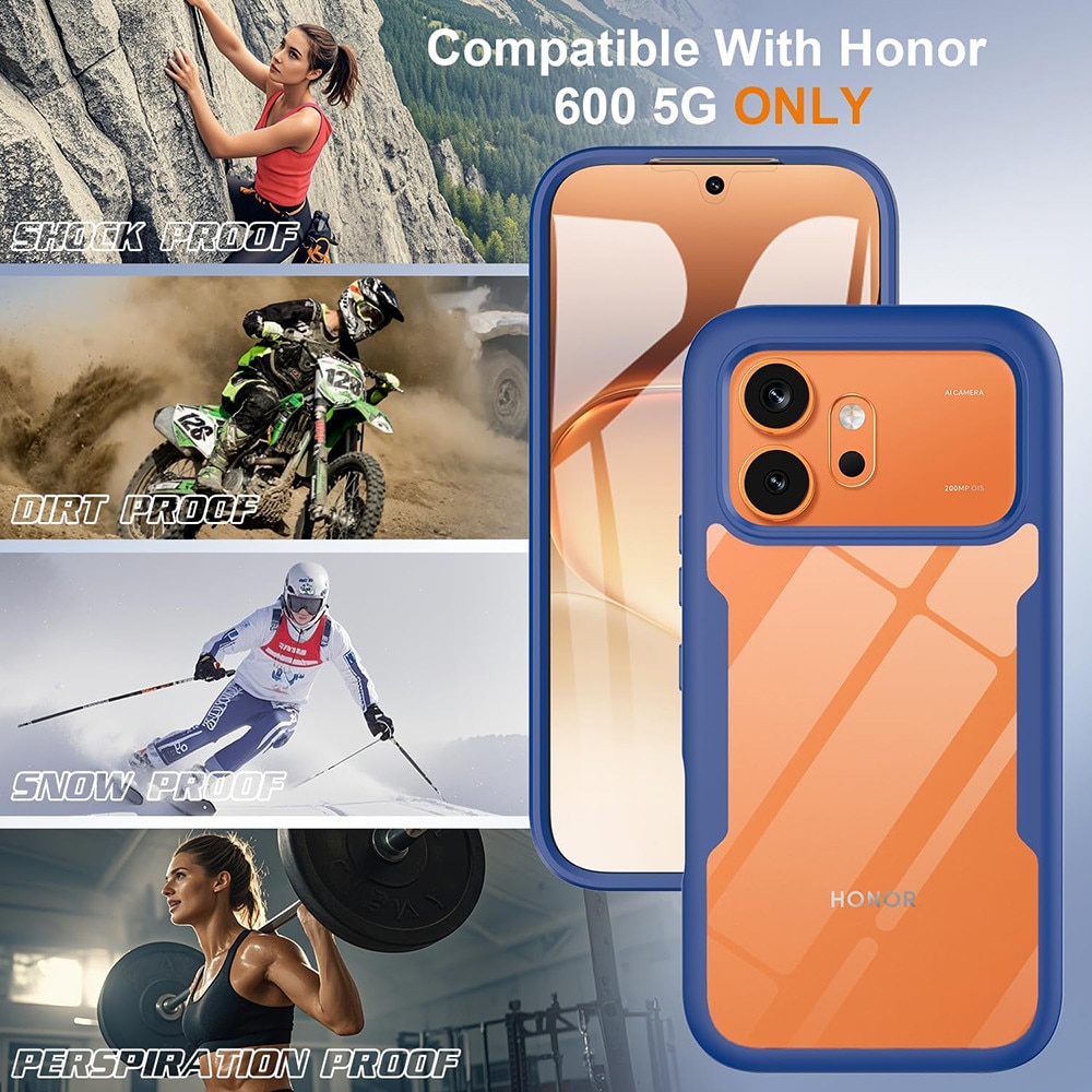 Husa pentru Honor 600 / 600 Pro + Folie - Techsuit ColorVerse 360 Series - Blue