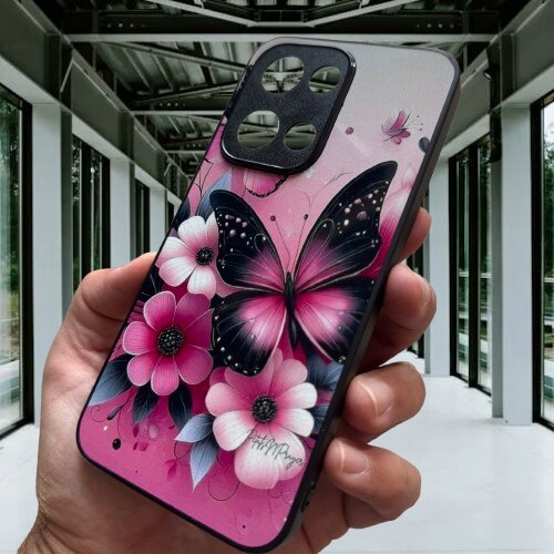 Husa Soft TPU compatibila cu Oppo Reno 13 5G, Butterfly Design