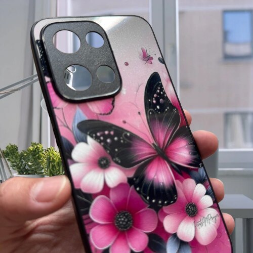 Husa Soft TPU compatibila cu Oppo Reno 13 5G, Butterfly Design