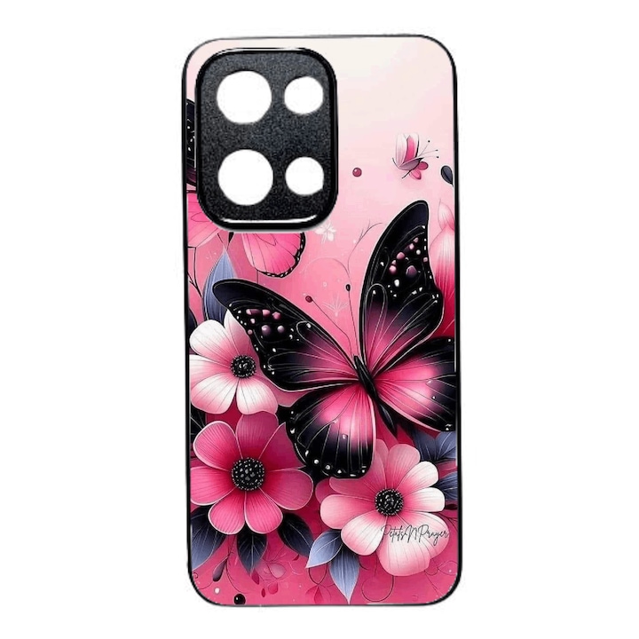 Husa Soft TPU compatibila cu Oppo Reno 13 5G, Butterfly Design