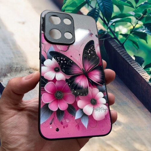 Husa Soft TPU compatibila cu Oppo Reno 13 5G, Butterfly Design