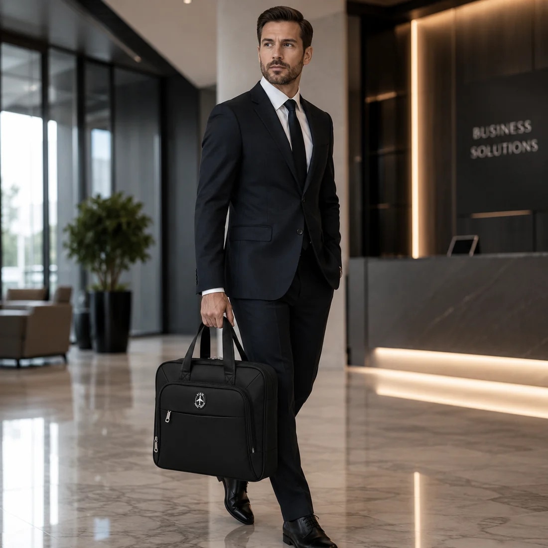 Geanta business laptop ASTANA, 40x20x30cm, Oxford, Negru