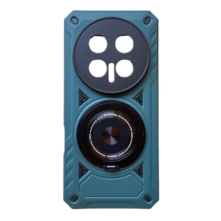 Husa Antisoc cu inel magnetic si rotativ compatibila cu Honor Magic 8 Pro, Verde inchis