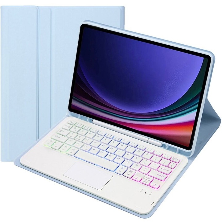 Husa tableta XGSM cu tastatura Bluetooth si touchpad, pentru Samsung Galaxy Tab A9+