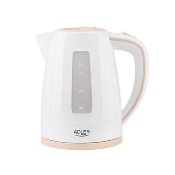Fierbator de apa Adler AD 1264, 2200 W, 1.7 L (Alb/Crem)