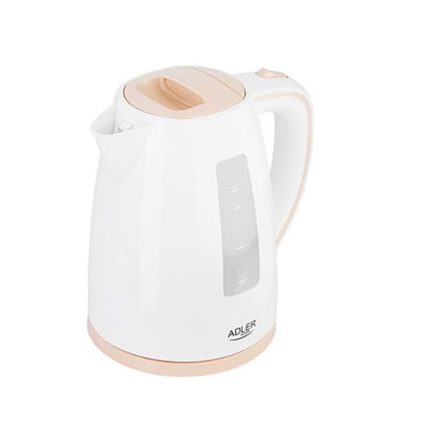 Fierbator de apa Adler AD 1264, 2200 W, 1.7 L (Alb/Crem)