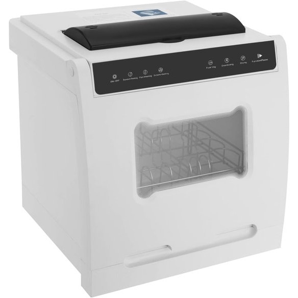 Masina de spalat vase de masa Corenia QRE-1003217, 4 programe, desinfectare si touch control, clasa E, alb, 45 x 40 x 40 cm