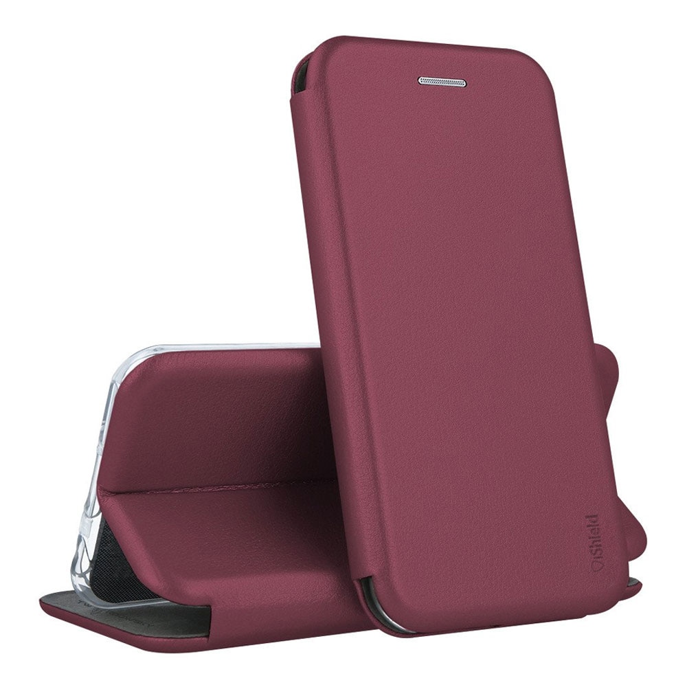Husa flip Huawei Mate 20 Pro - carte cu magnet integrat, buzunar interior, piele eco, iShiled - Visinie