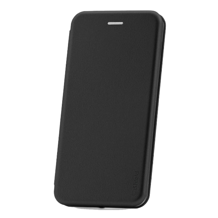 Husa flip Huawei Mate 20 Pro - carte cu magnet integrat, buzunar interior, piele eco, iShiled - Neagra