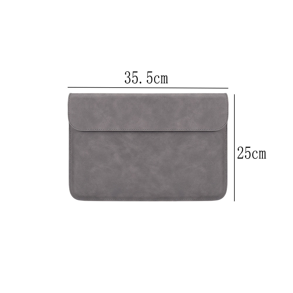 Husa laptop 13.3 inch, piele PU, rezistenta la apa si uzura, magnetica, neagra