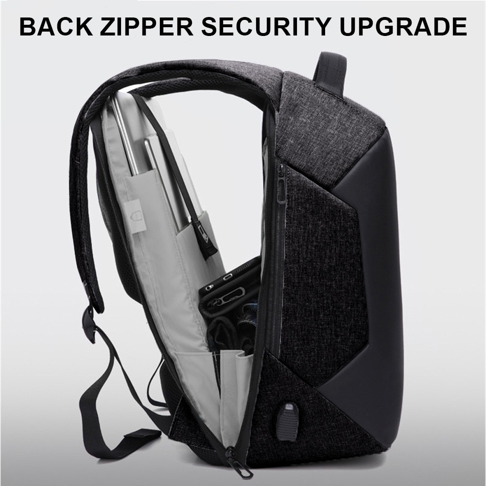 Rucsac pentru laptop de 14 inch, Rucsac pentru facultate, Rucsac de afaceri cu port de incarcare USB3077