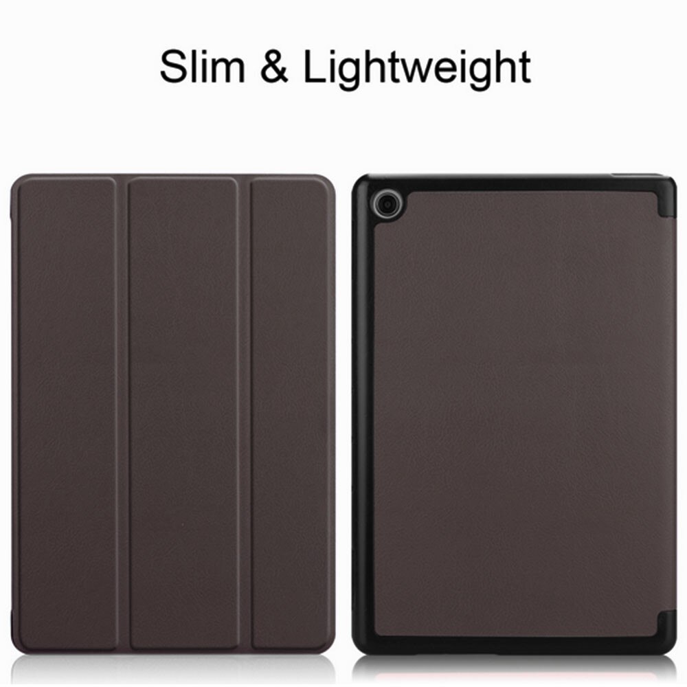 Husa tableta trifold neagra pentru Huawei MediaPad M5 Lite 10.1 inch, suport creion, functie wake/sleep
