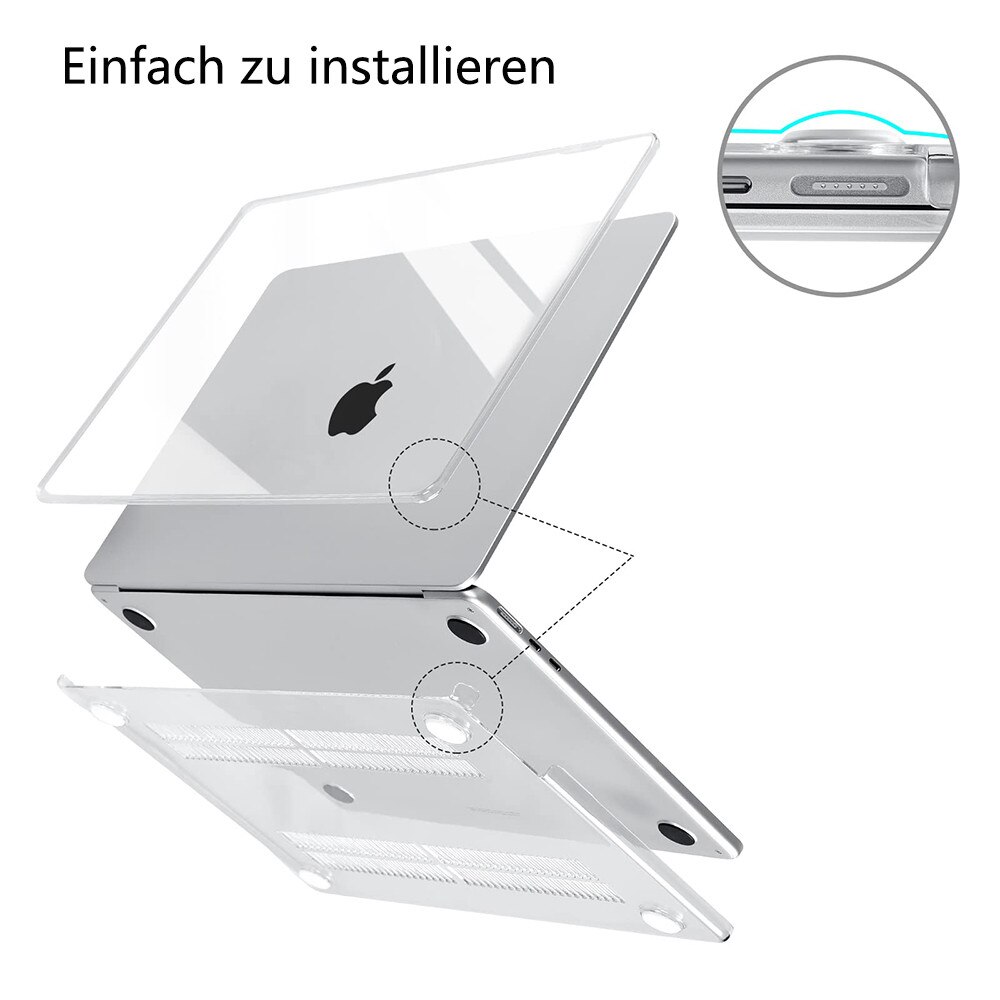 Husa compatibila cu MacBook Air 13.6 A2681 M2 (2022) 0805BM-BST3120035, carcasa dura ultra-subtire din PC, roz, 31.5 x 22.5 x 2 cm