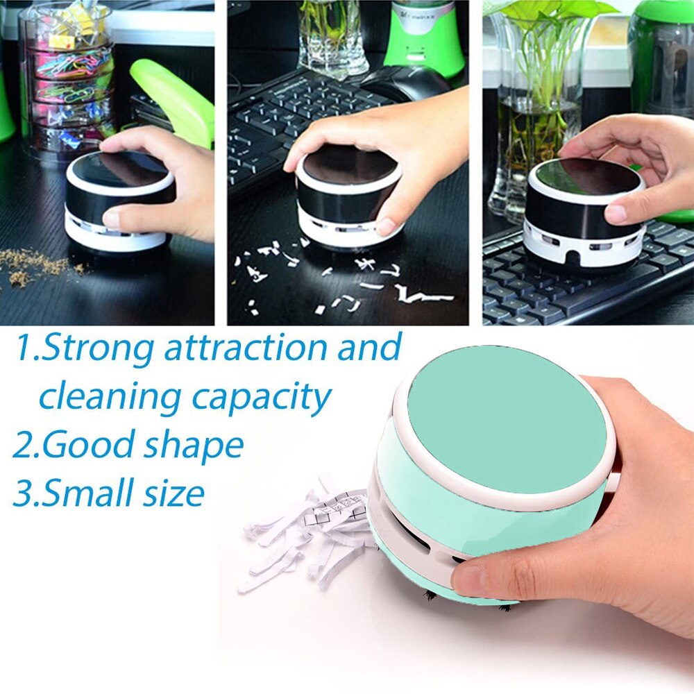 Aspirator portabil mini, compact, fara fir, negru, 8x6cm