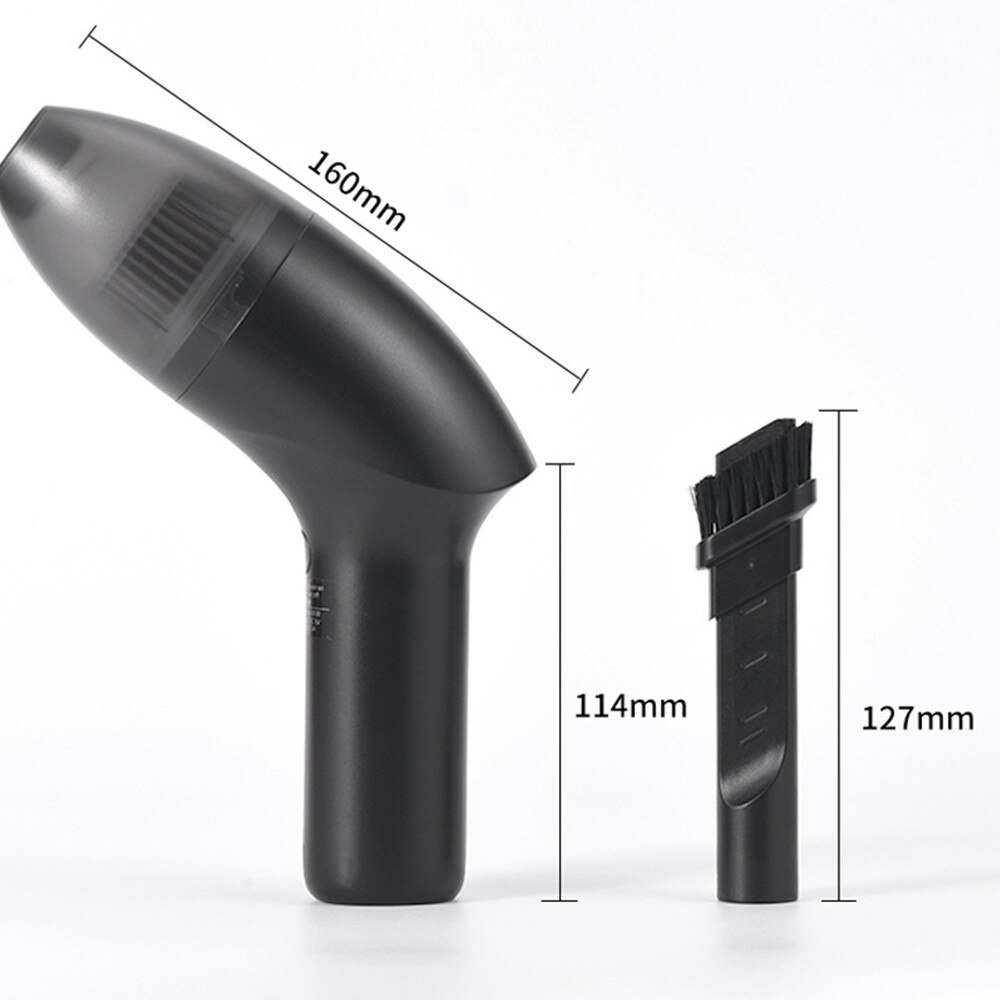 Aspirator portabil fara fir 0805BM-222630, 65W, 4300 PA, baterie 2×18650 2.500mAh, filtru HEPA, pentru uscat/umed/auto, negru, 20.7×6.1×14.5 cm